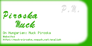 piroska muck business card